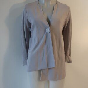 Women Anis Light Gray Asymmetric V-Neck Cardigan Sweater M